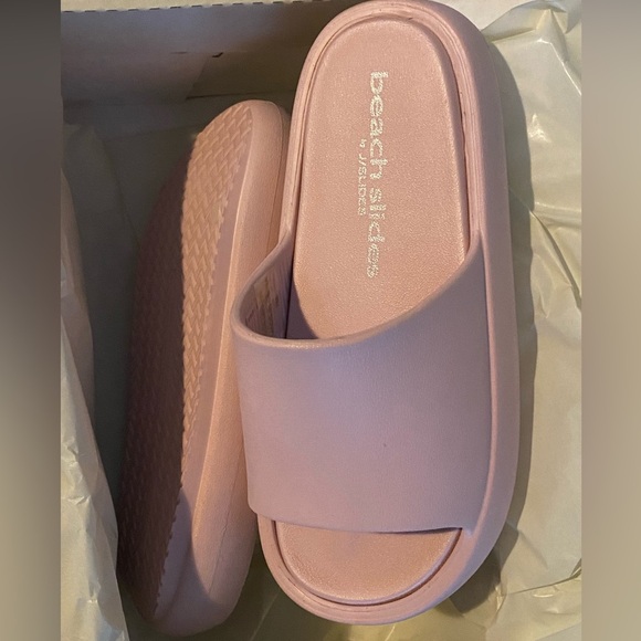 🆕 J-SLIDES Beach “Squish” Platform Pink Slides Sandals BNIB - Picture 8 of 10